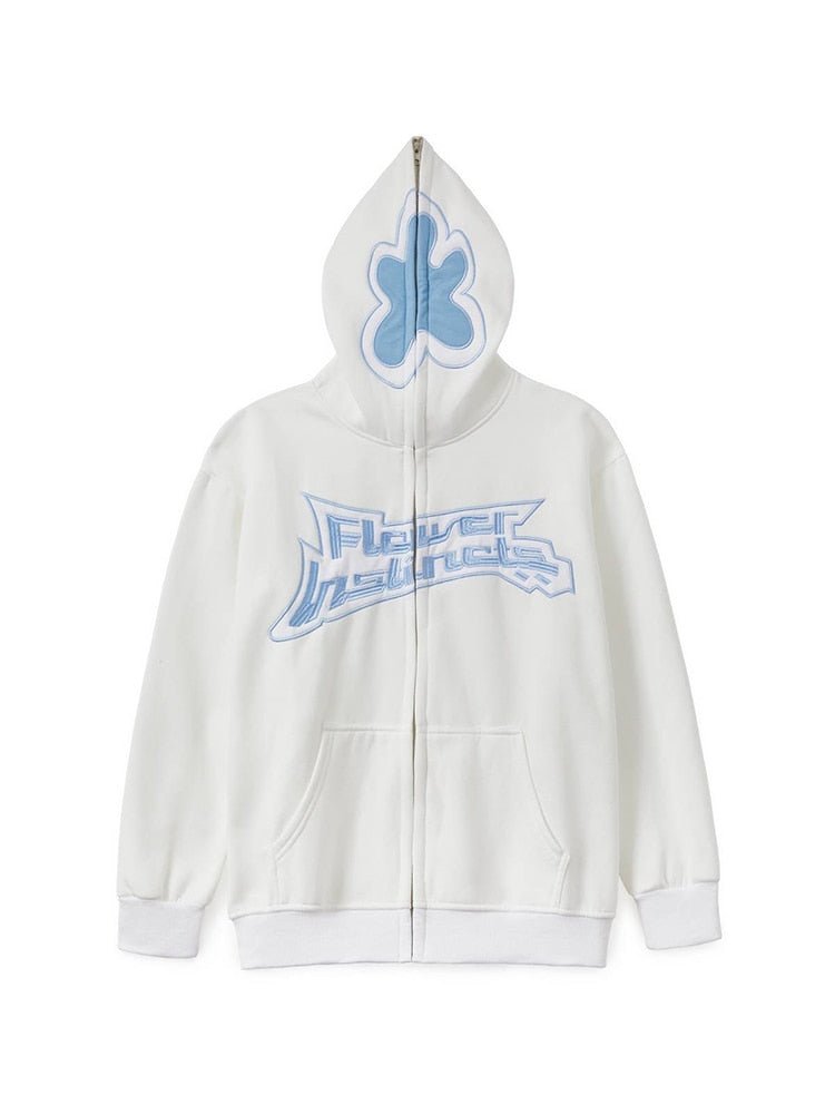 Flower Zip Hoodie