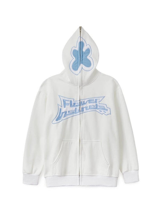 Flower Zip Hoodie